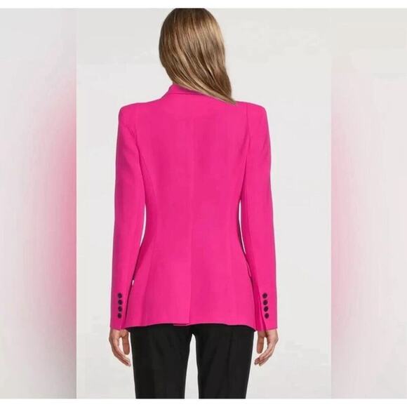 Smythe Pink Not a DB Double Breasted Blazer Jacket Pagoda 10 Hot Pink $795 NWT - Picture 3 of 8